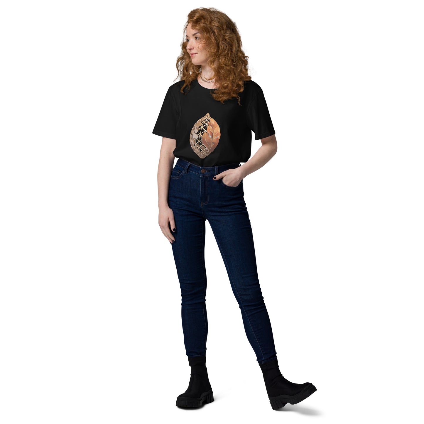 Unisex Abstract Acorn Organic Cotton T-shirt