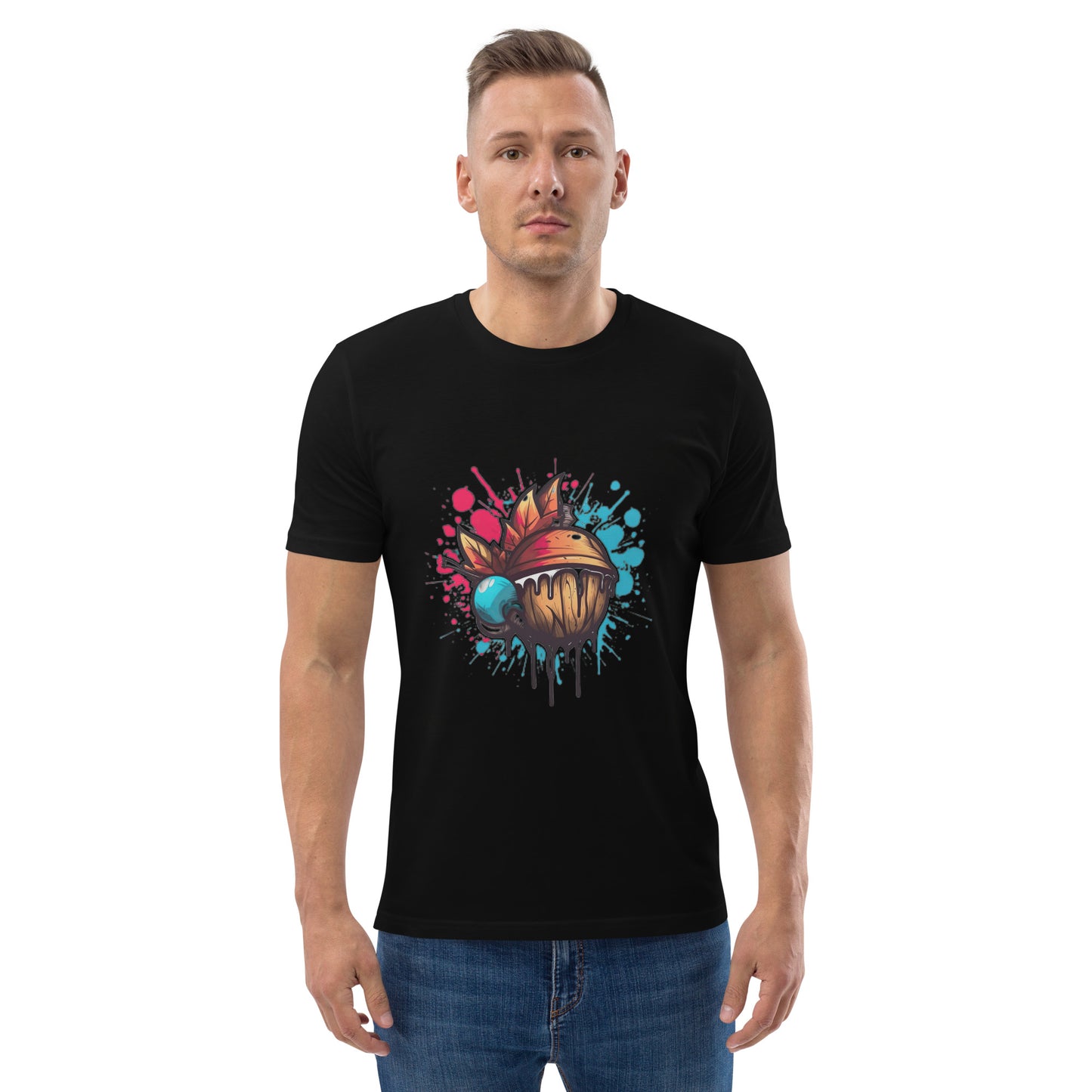 Unisex Graffiti Acorn Organic Cotton T-shirt