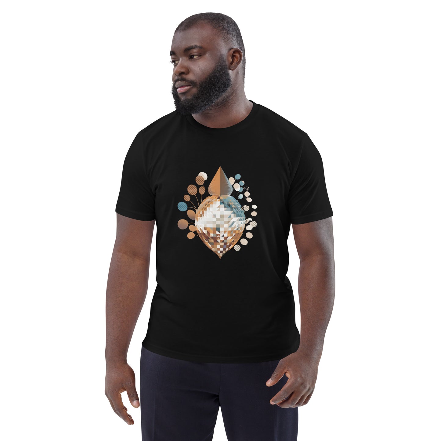 Unisex Abstract Acorn Organic Cotton T-shirt