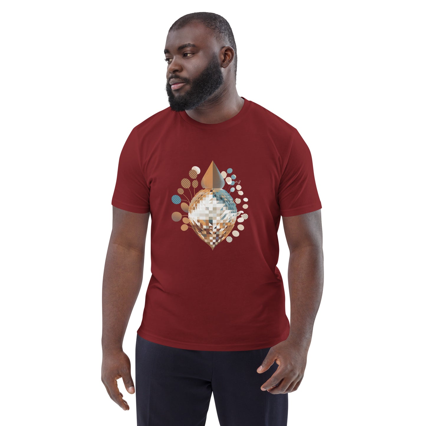 Unisex Abstract Acorn Organic Cotton T-shirt