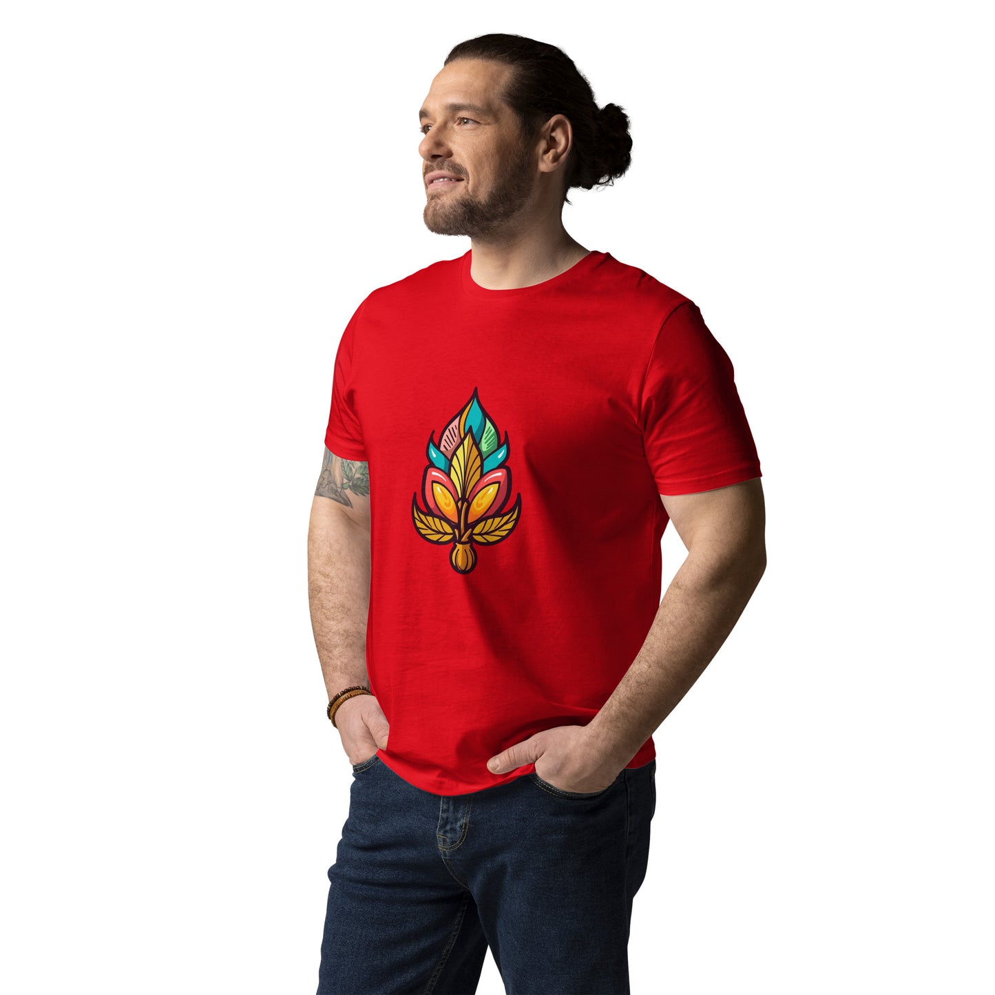 Unisex Retro Stylized Acorn Organic Cotton T-shirt