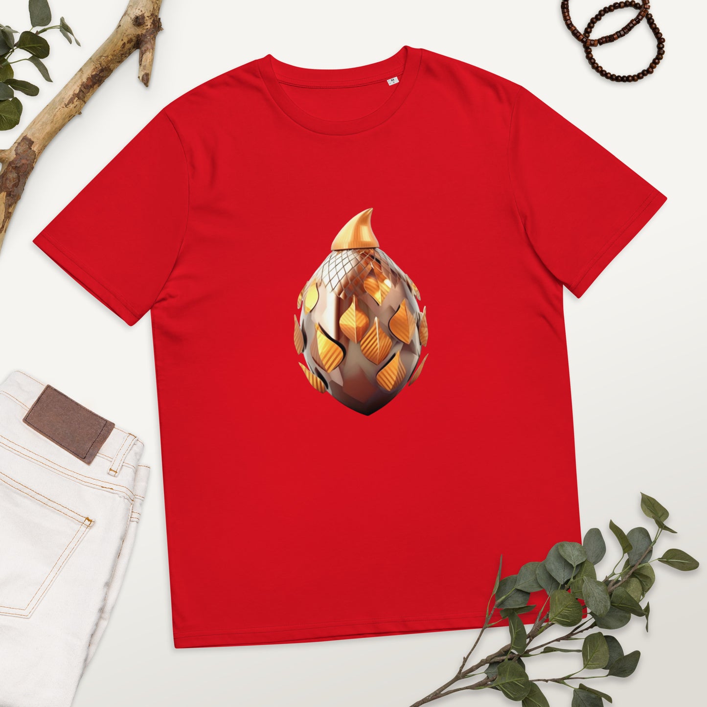 Unisex Futuristic Acorn Organic Cotton T-shirt