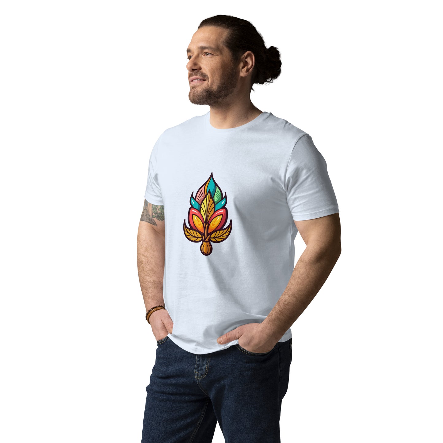 Unisex Retro Stylized Acorn Organic Cotton T-shirt