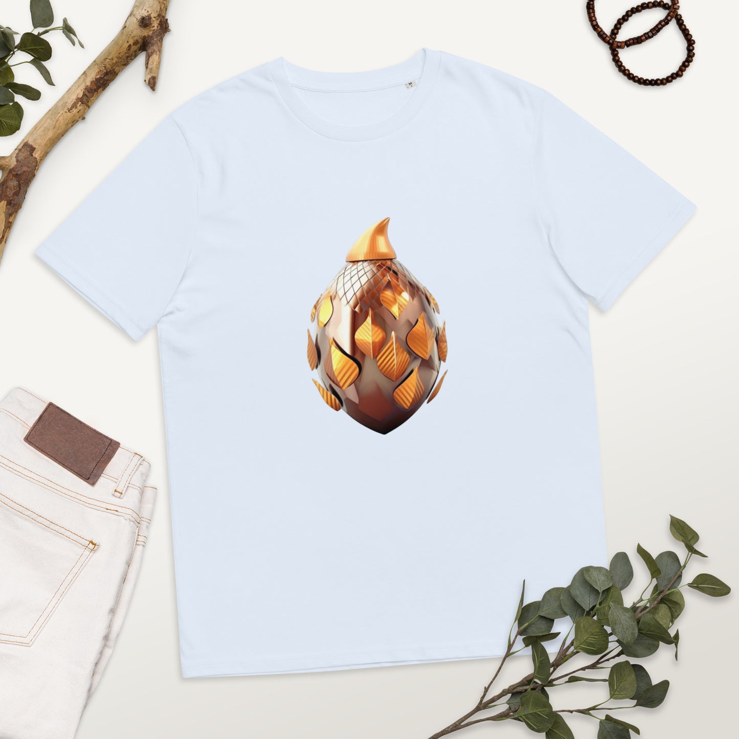 Unisex Futuristic Acorn Organic Cotton T-shirt