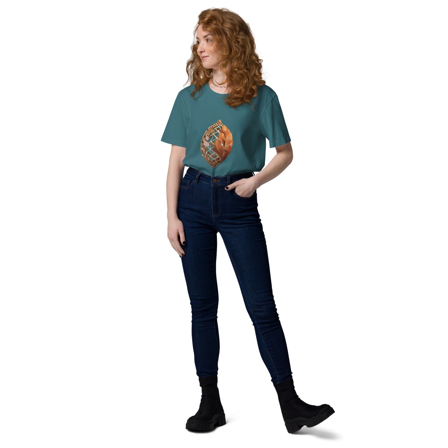 Unisex Abstract Acorn Organic Cotton T-shirt