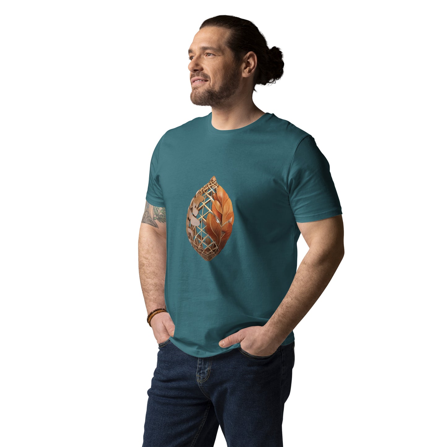 Unisex Abstract Acorn Organic Cotton T-shirt