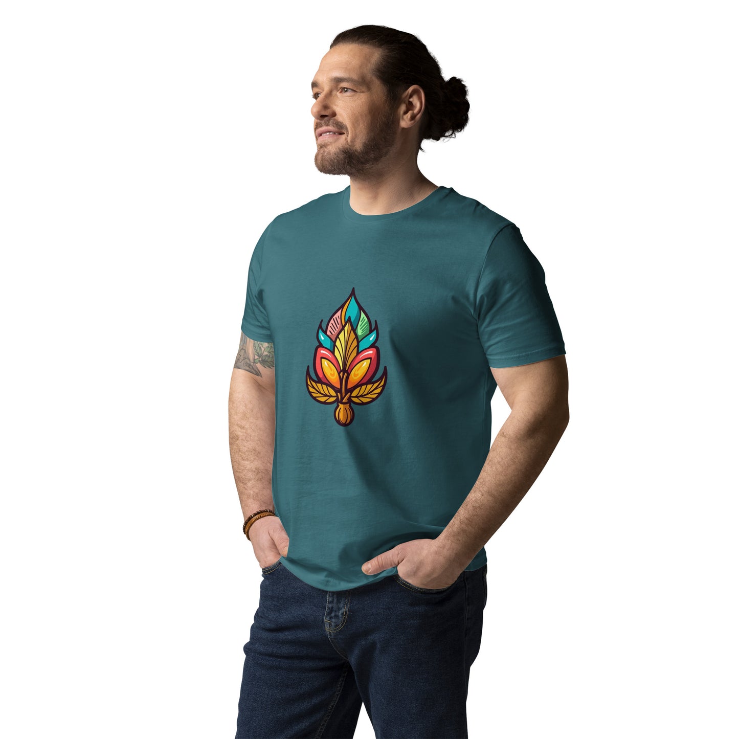 Unisex Retro Stylized Acorn Organic Cotton T-shirt