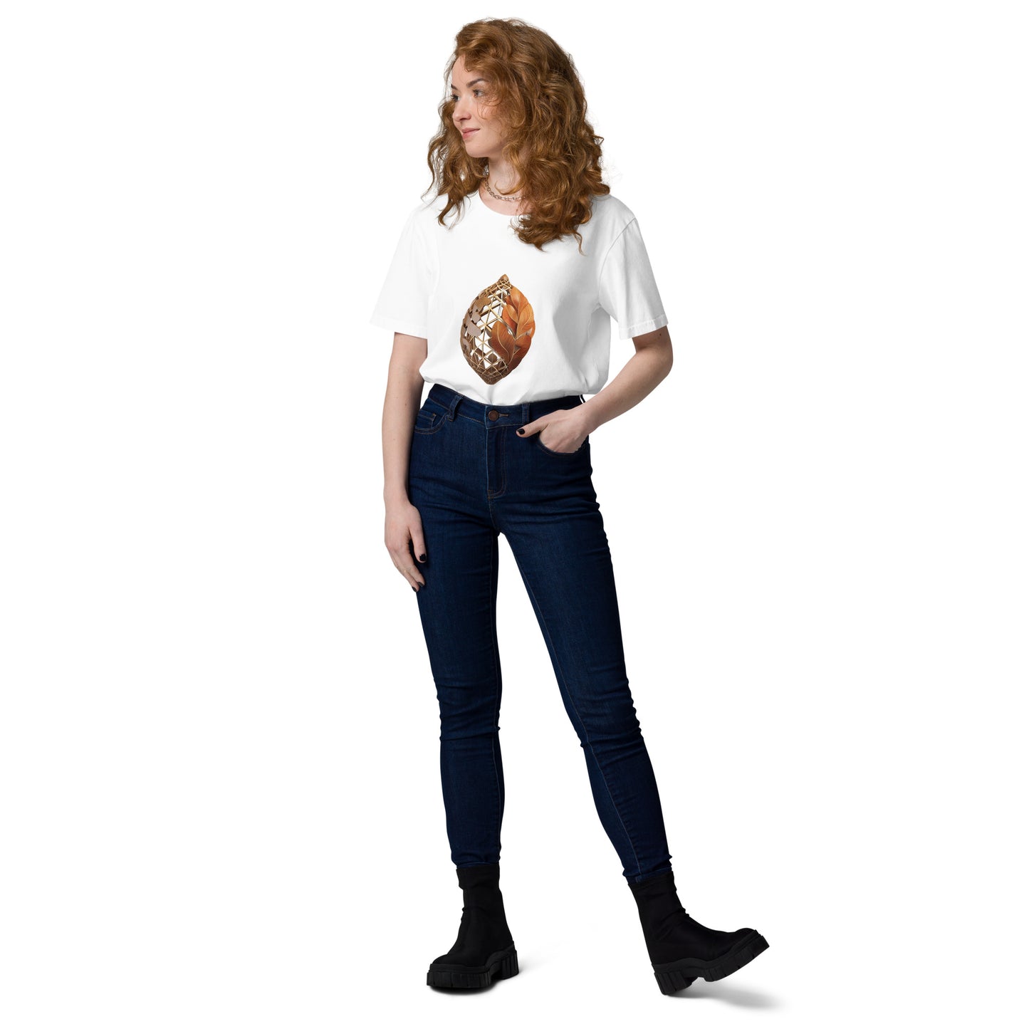 Unisex Abstract Acorn Organic Cotton T-shirt