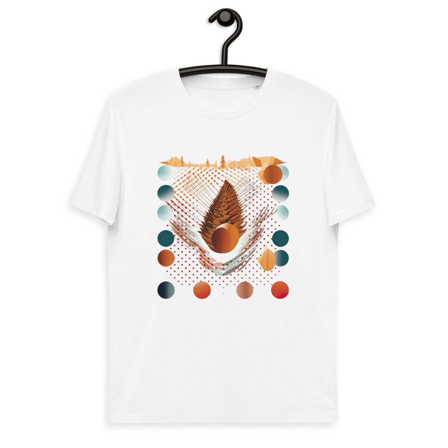 Unisex Abstract Acorn Organic Cotton T-shirt