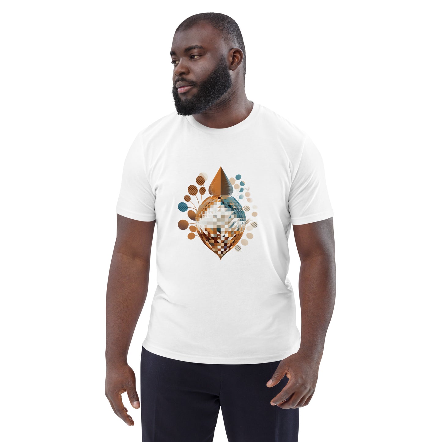 Unisex Abstract Acorn Organic Cotton T-shirt