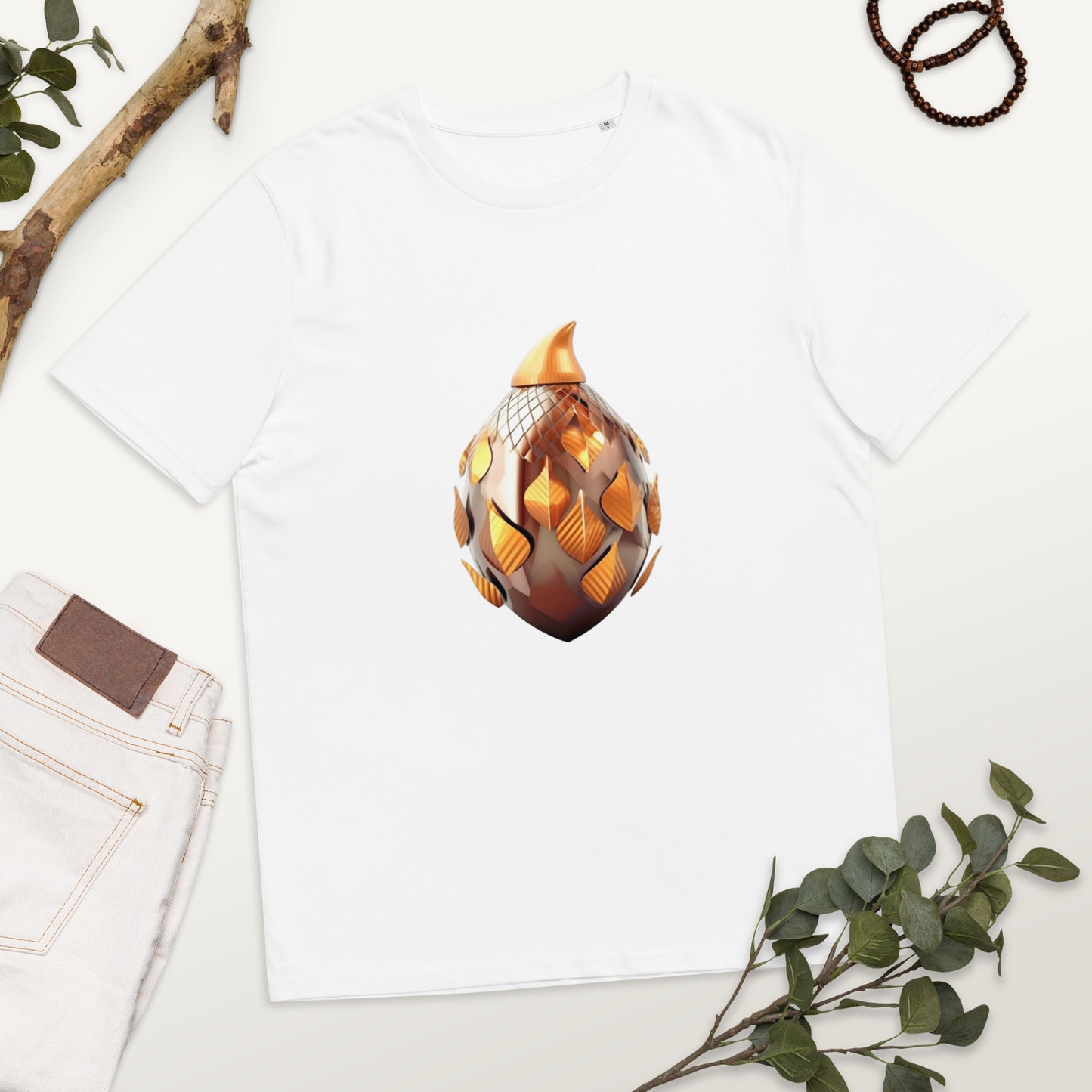 Unisex Futuristic Acorn Organic Cotton T-shirt